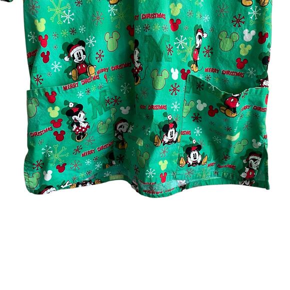 Micky Mouse Christmas Scrubs Disney Top L Medical Uniform Nurse Workwear Dental‎ - Picture 6 of 10